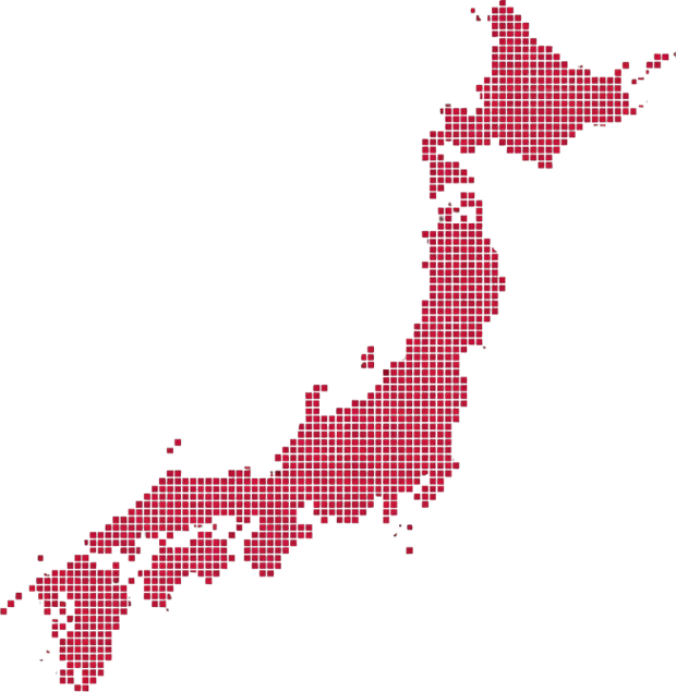 Map of Japan showing Auto Logistics Japan locations